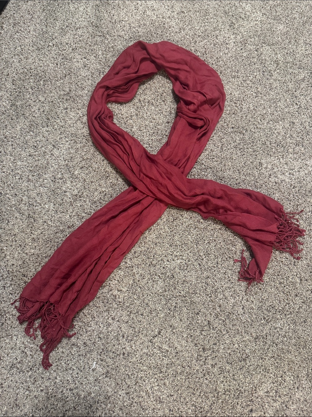 Women’s Lightweight Burgundy Scarf - Versatile Fashion Accessory